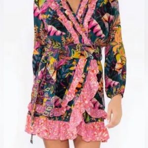 Stunning Taj by Sabrina wrap dress with sequin/bead detail